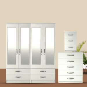 4 Door Wardrobe Set