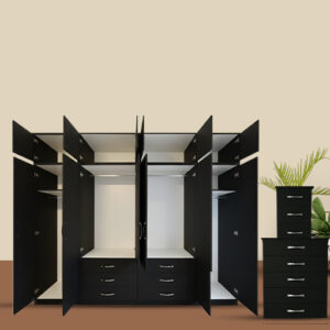 Alternative view of 8 Door Wardrobe with top boxes set